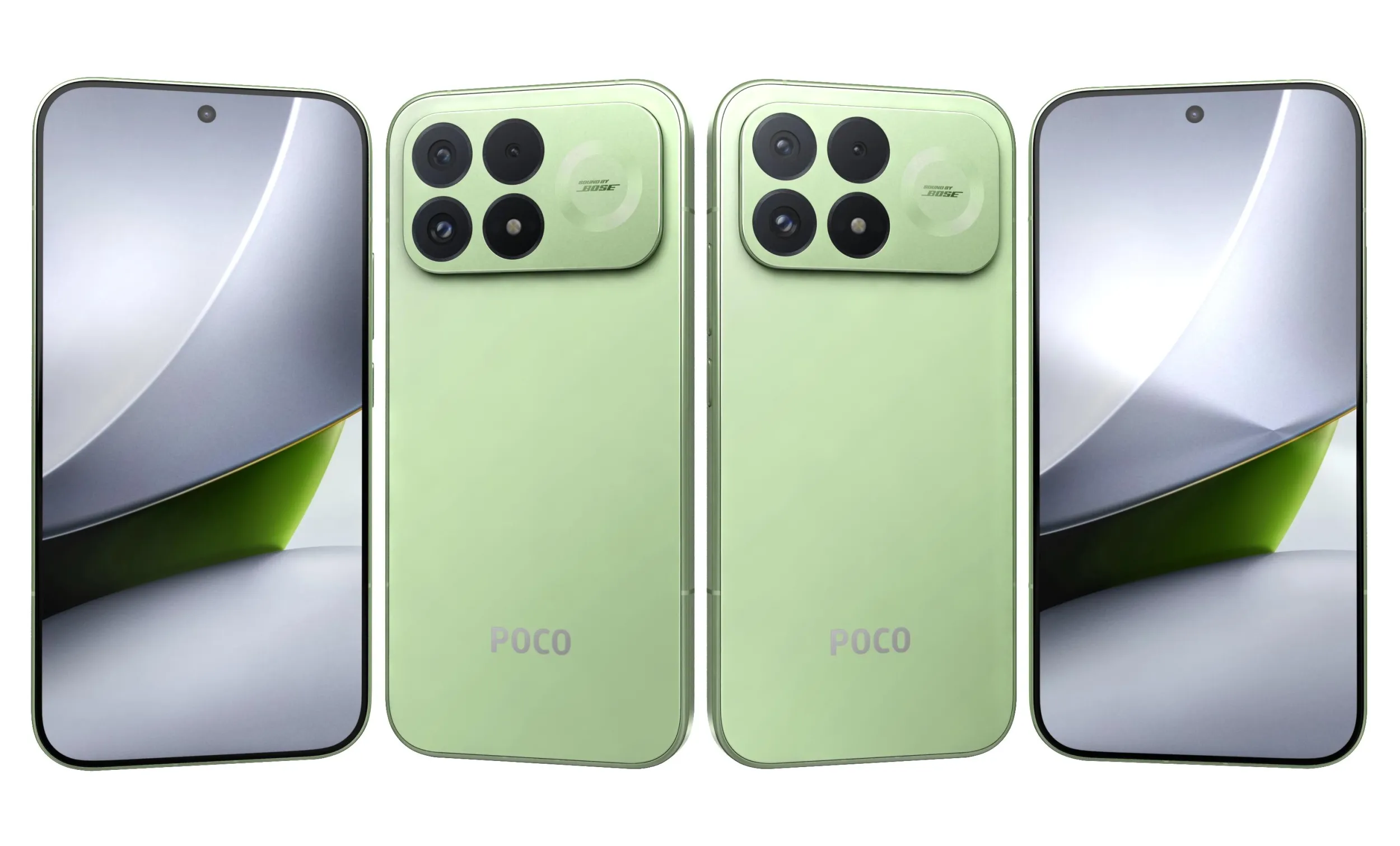 Xiaomi Poco F9 Pro Green 3D Model .c4d .max .obj .3ds .fbx .stl .blend 