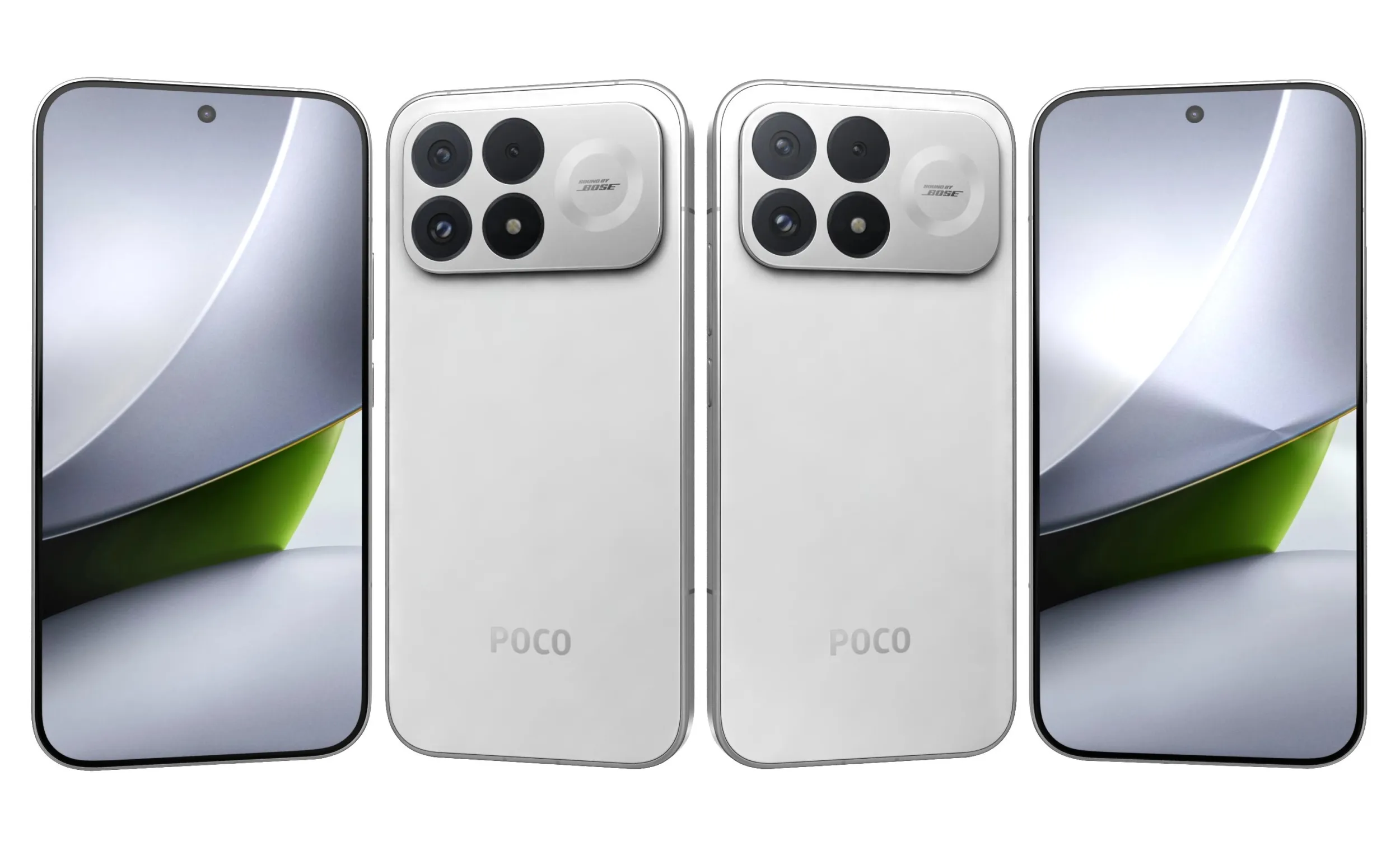 Xiaomi Poco F9 Pro White 3D Model .c4d .max .obj .3ds .fbx .stl .blend 