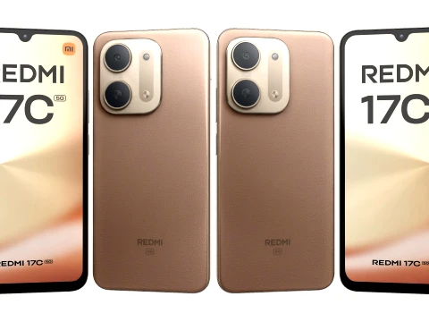 Xiaomi Redmi 17C 5G Gold 3D Model