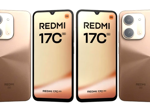Xiaomi Redmi 17C 5G Gold 3D Model