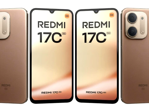 Xiaomi Redmi 17C 5G Gold 3D Model