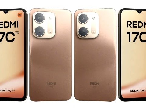 Xiaomi Redmi 17C 5G Gold 3D Model