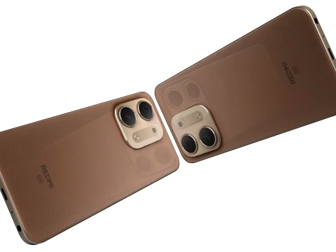 Xiaomi Redmi 17C 5G Gold 3D Model