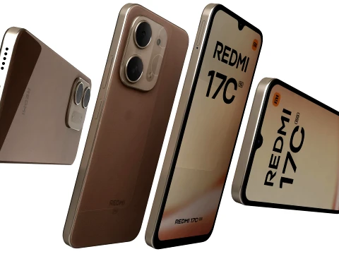 Xiaomi Redmi 17C 5G Gold 3D Model
