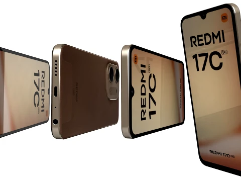 Xiaomi Redmi 17C 5G Gold 3D Model