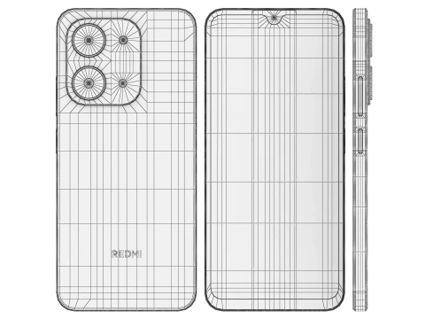 Xiaomi Redmi 17C 5G Gold 3D Model
