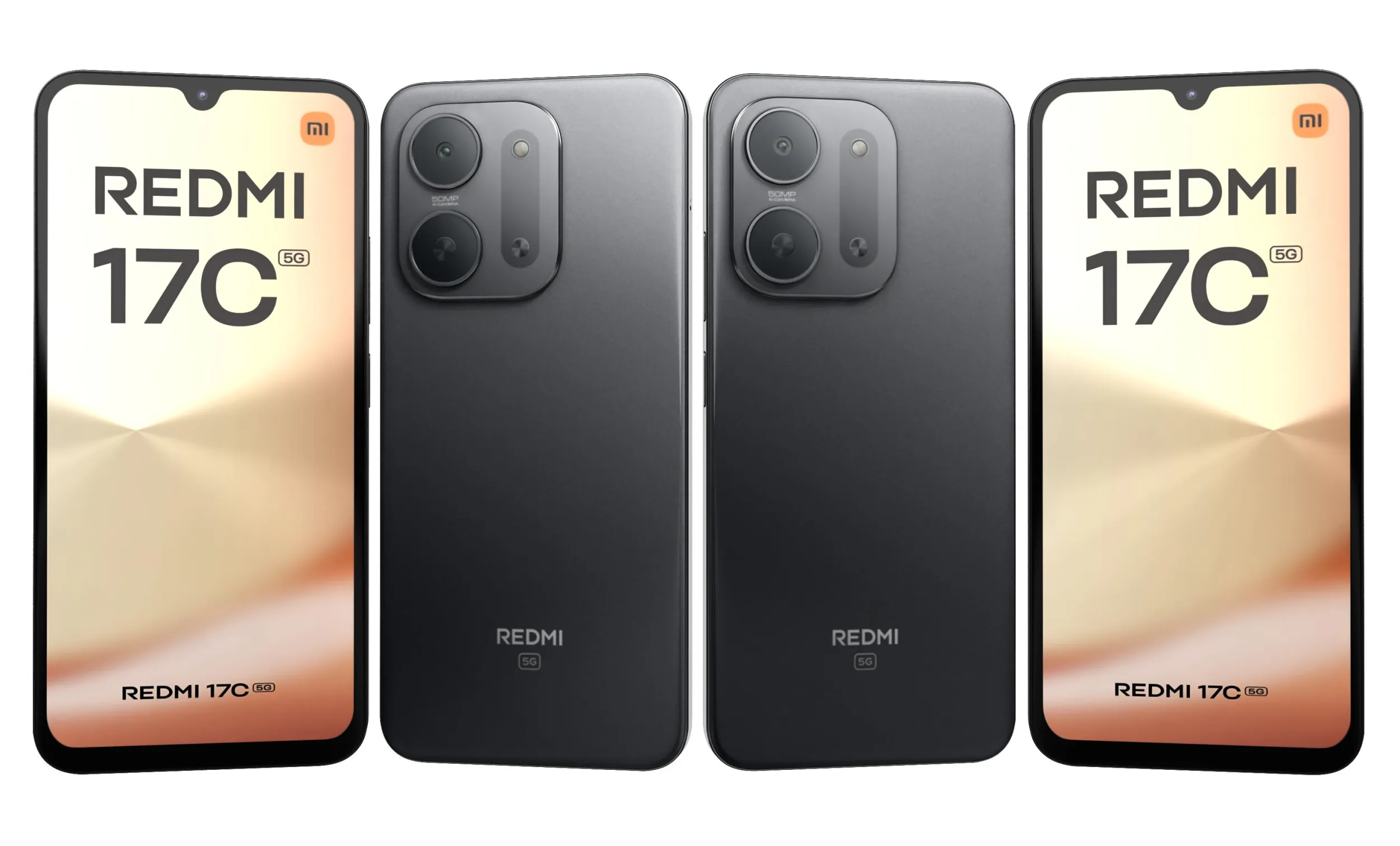 Xiaomi Redmi 17C 5G Black 3D Model .c4d .max .obj .3ds .fbx .stl .blend 