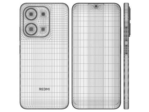 Xiaomi Redmi 17C 5G Black 3D Model