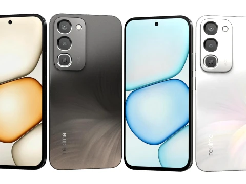 Realme 16x 5G Black And White 3D Model