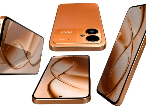 Xiaomi Poco M8 Power Blaze Orange 3D Model