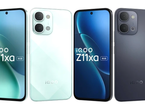 IQOO Z11XA 5G noir et vert Modèle 3D