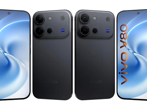 Vivo V80 Black 3D Model
