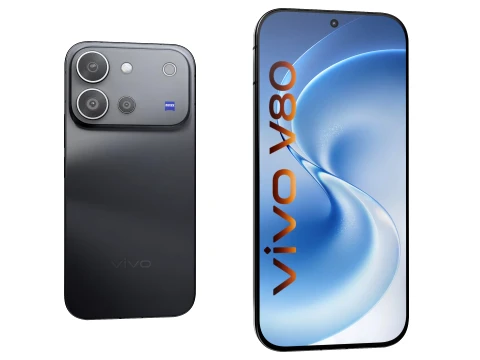 Vivo V80 Black 3D Model