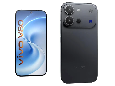 Vivo V80 Black 3D Model