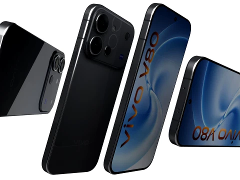 Vivo V80 Black 3D Model