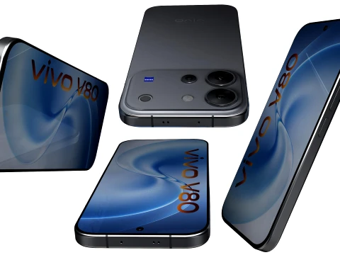 Vivo V80 Black 3D Model