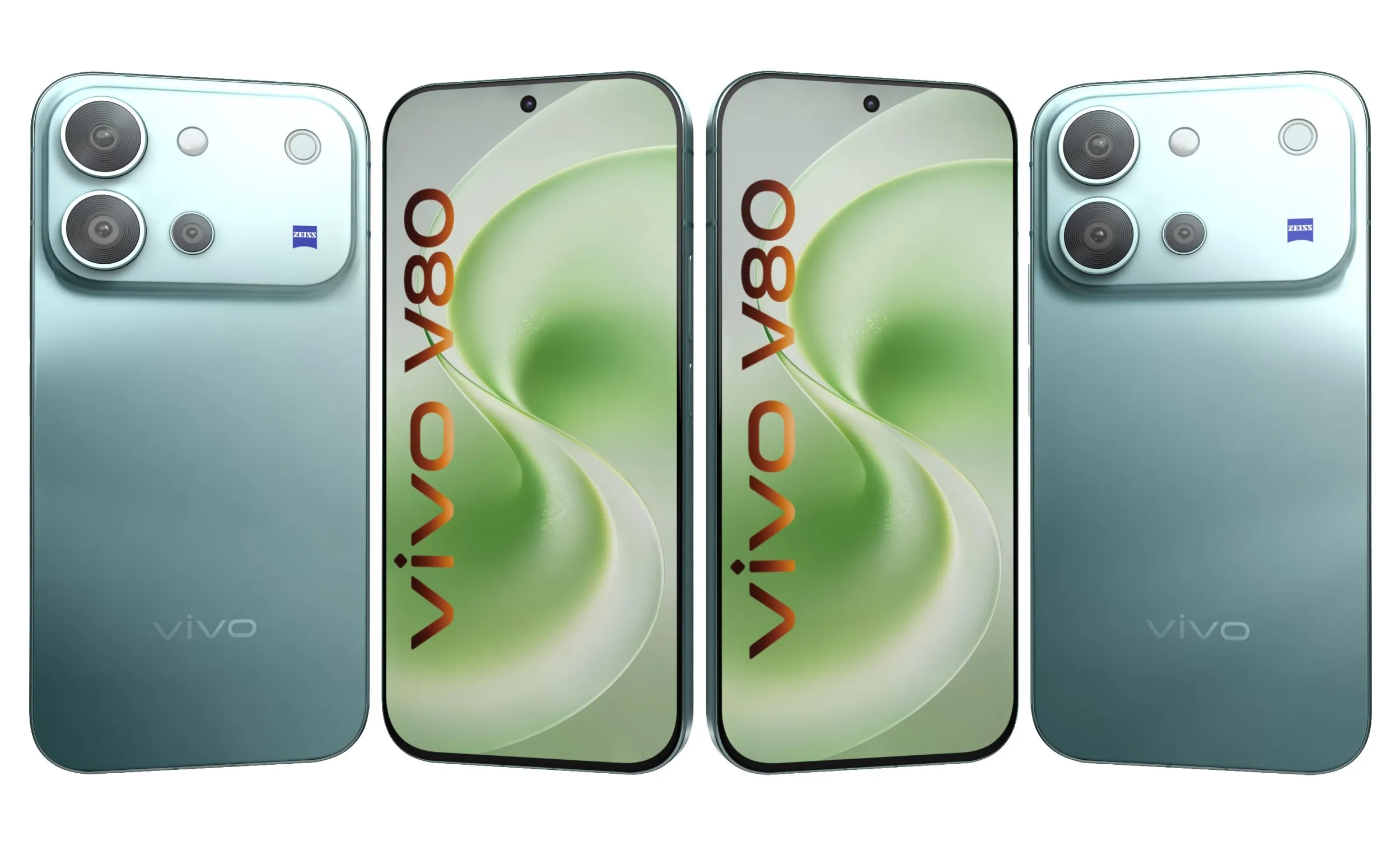 Vivo V80 Blue 3D Model .c4d .max .obj .3ds .fbx .stl .blend