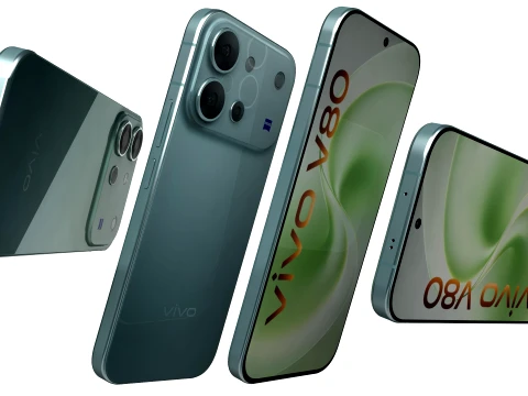 Vivo V80 Blue 3D Model