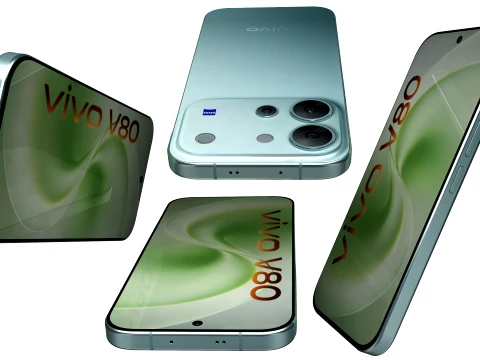 Vivo V80 Blue 3D Model