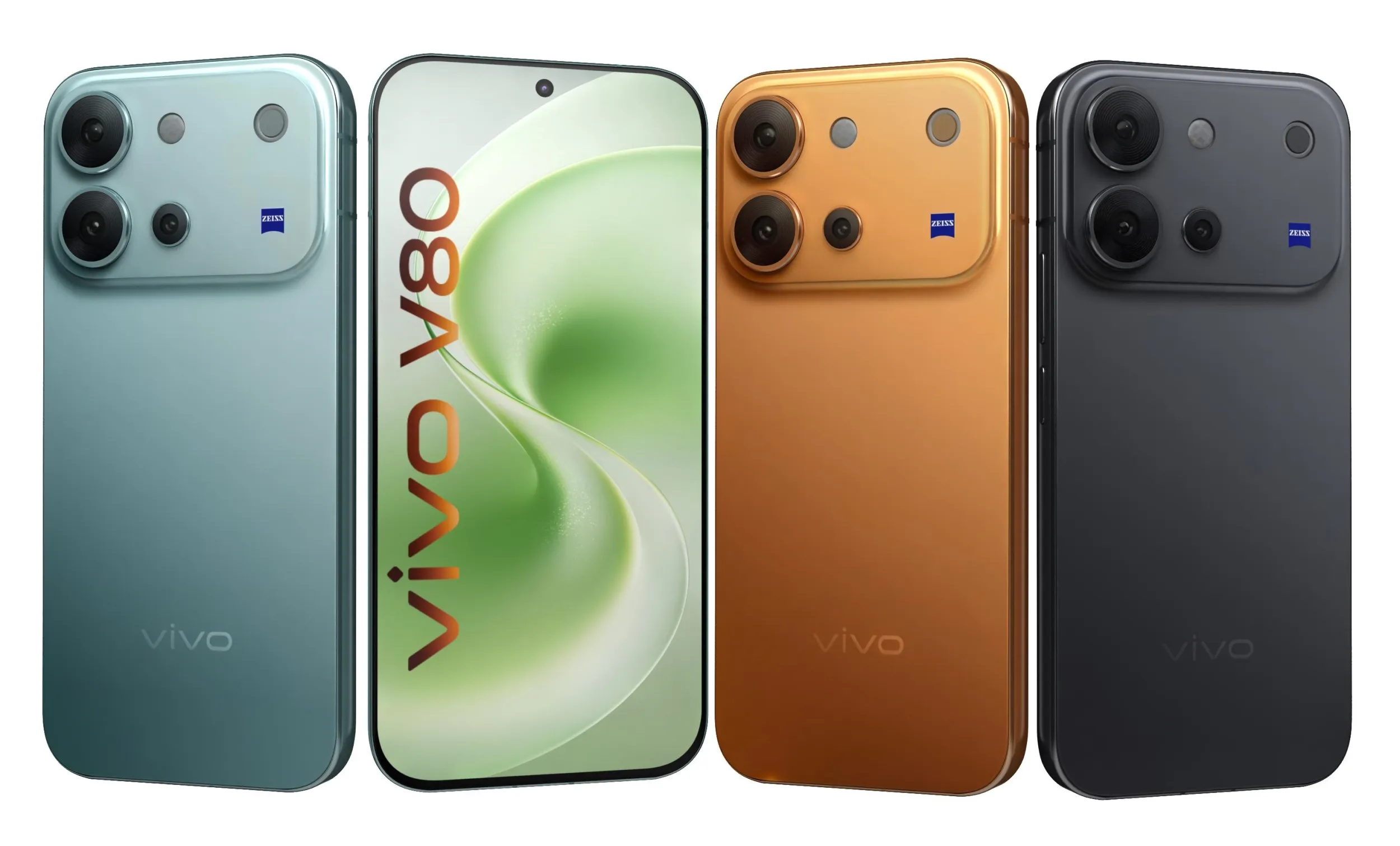 Vivo V80 All Colors 3D Model .c4d .max .obj .3ds .fbx .stl .blend 