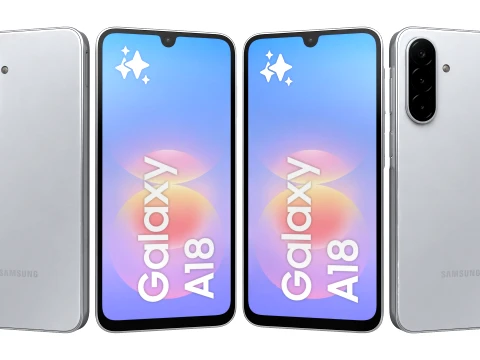 Samsung Galaxy A18 4G Gray 3D Model