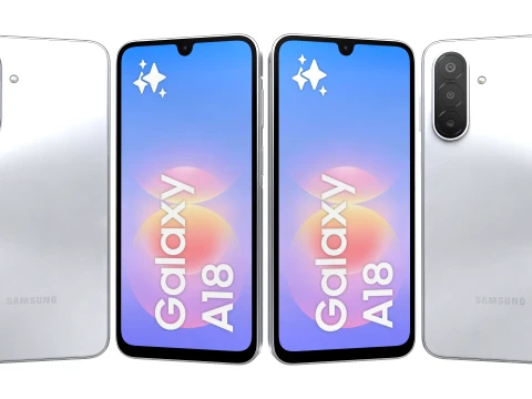 Samsung Galaxy A18 4G Gray 3D Model