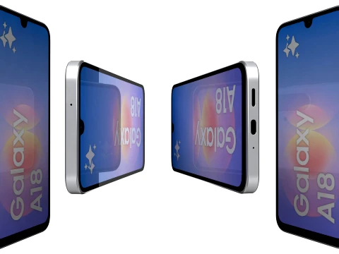 Samsung Galaxy A18 4G Gray 3D Model