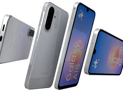 Samsung Galaxy A18 4G Gray 3D Model