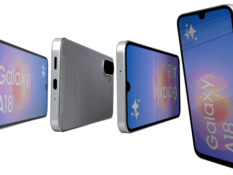Samsung Galaxy A18 4G Gray 3D Model