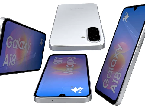 Samsung Galaxy A18 4G Gray 3D Model