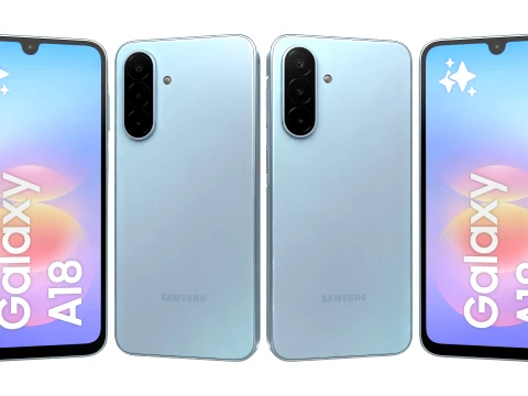 Samsung Galaxy A18 4G Light blue 3D Model
