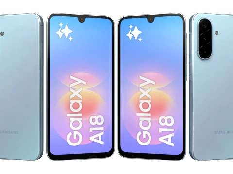 Samsung Galaxy A18 4G Light blue 3D Model