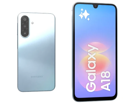 Samsung Galaxy A18 4G Light blue 3D Model