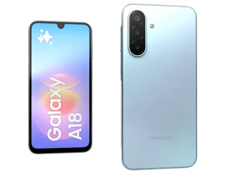Samsung Galaxy A18 4G Light blue 3D Model