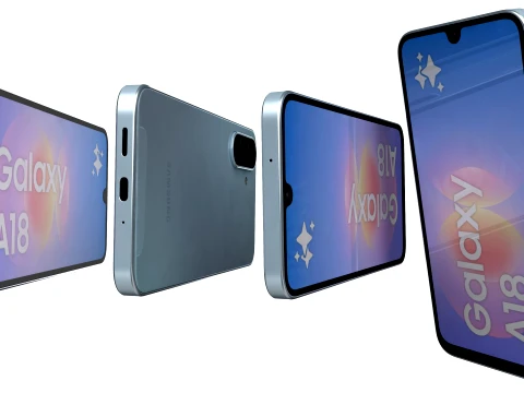 Samsung Galaxy A18 4G Light blue 3D Model