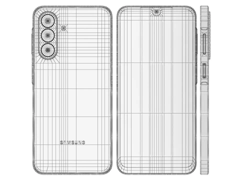 Samsung Galaxy A18 4G Light blue 3D Model