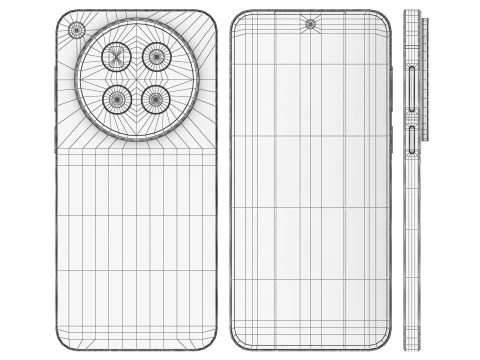 Vivo X500 Pro Orange 3D Model