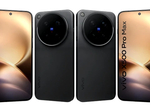 Vivo X500 Pro Max Negro Modelo 3D