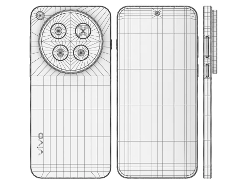 Vivo X500 Pro Max Black 3D Model
