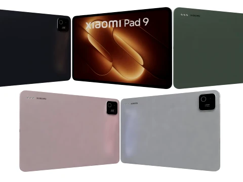 Xiaomi Pad 9 全色 3Dモデル