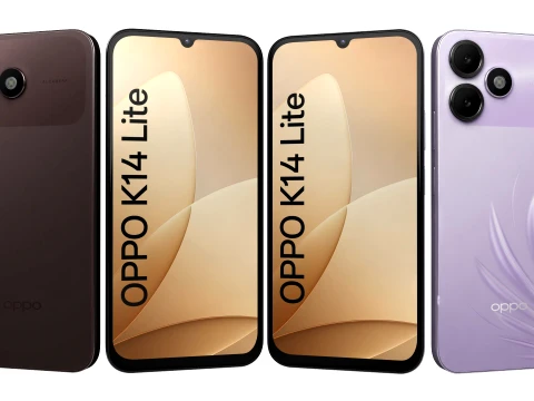 OPPO K14 Lite Brown And Purple 3D Model