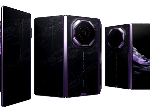 HUAWEI Mate XT 2 Jin Zi Purple 3D Model