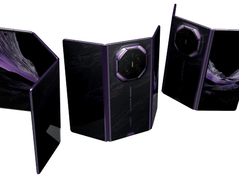 HUAWEI Mate XT 2 Jin Zi Purple 3D Model