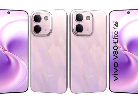 Vivo V80 Lite 5G Pink 3D Model