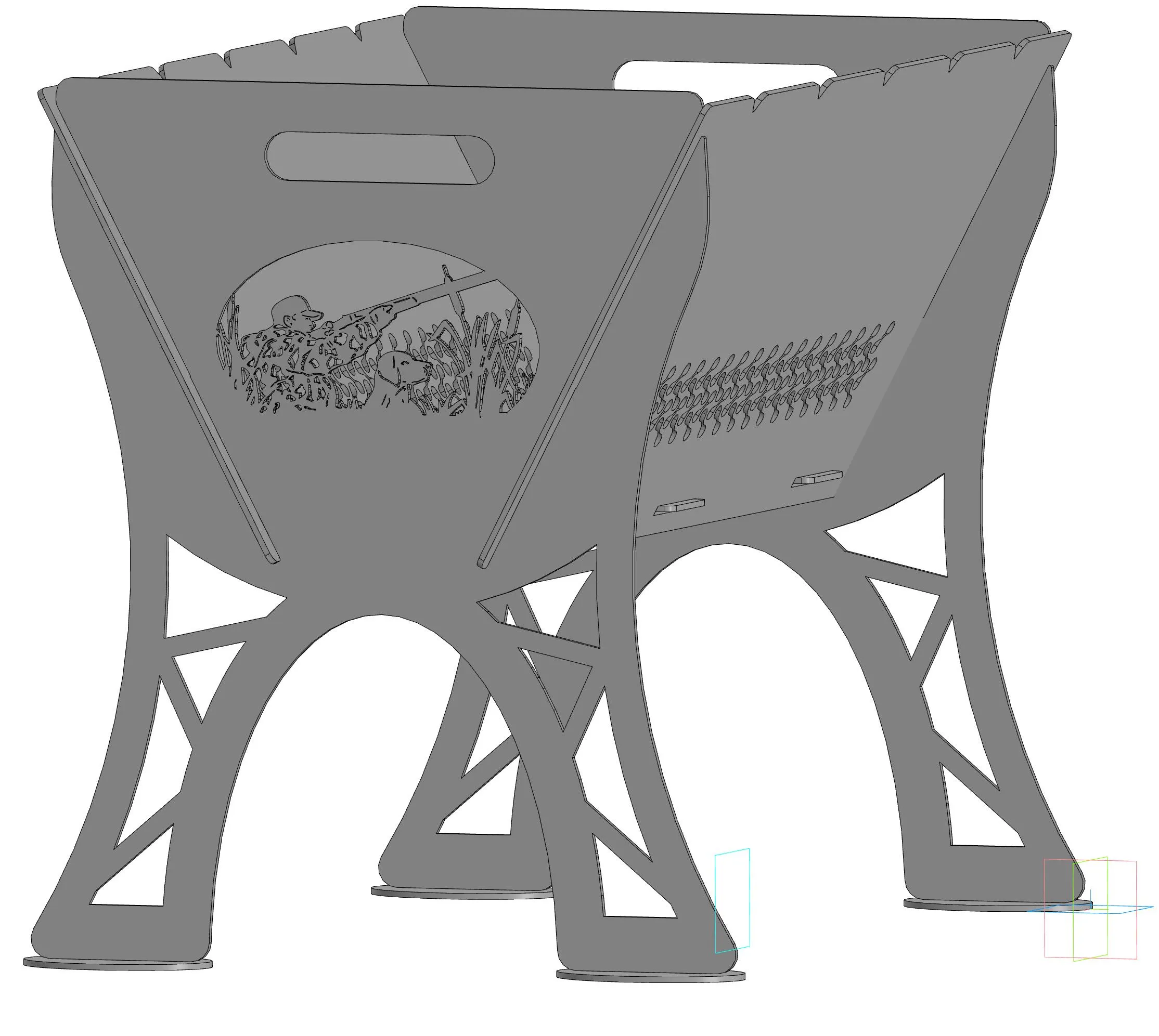HunterGrill 3D Model .c4d .max .obj .3ds .fbx .stl .blend 