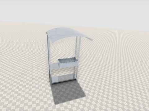 Stand with barbecue 3D Modell
