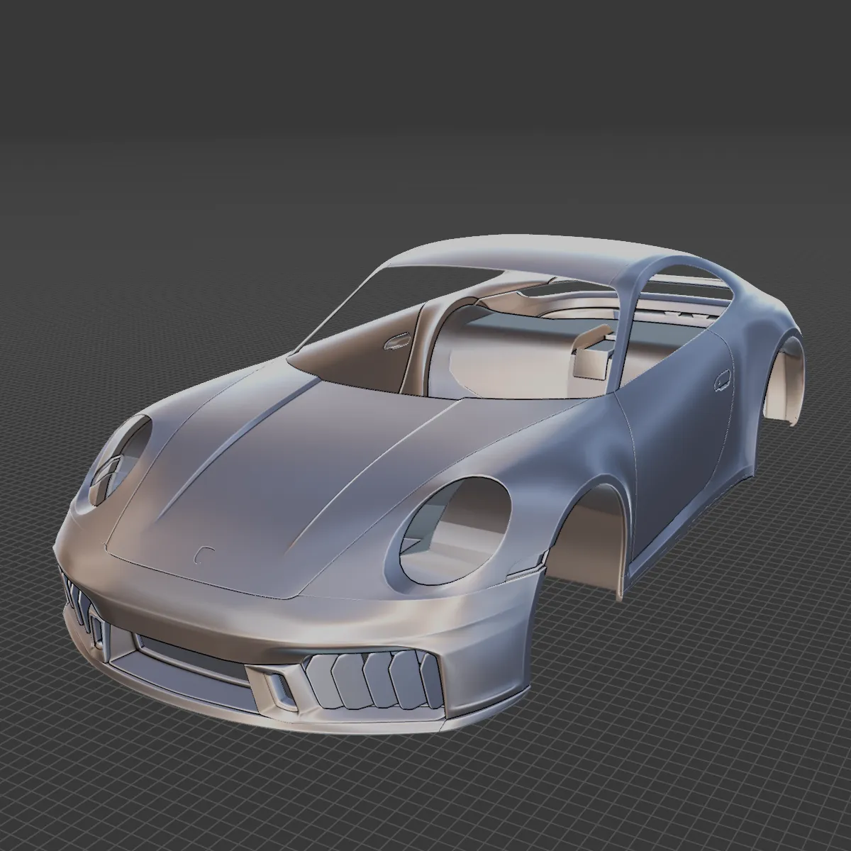 2025 Porsche 911 Carrera GTS Body STL for 3D Print 3D Print Model .c4d .max .obj .3ds .fbx .stl .blend