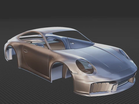 2025 Porsche 911 Carrera GTS Body STL for 3D Print 3D Print Model