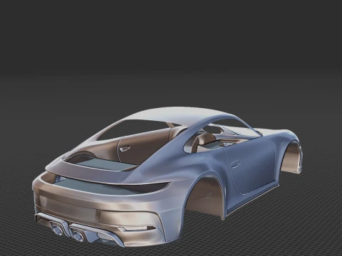 2025 Porsche 911 Carrera GTS Body STL for 3D Print 3D Print Model
