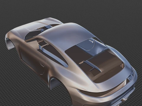 2025 Porsche 911 Carrera GTS Body STL for 3D Print 3D Print Model